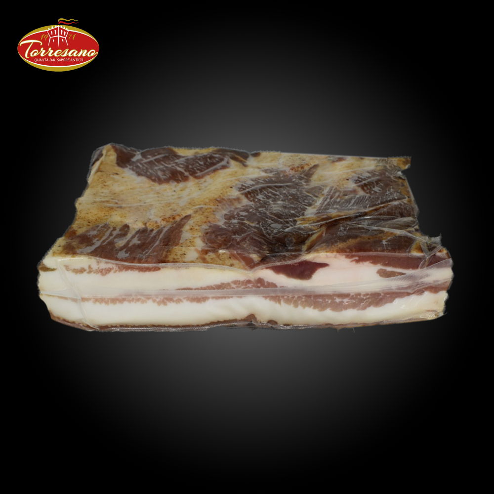 PANCETTA AFFUMICATA CRUDA TORRESANO KG 2 CT 4 PZ